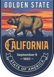 California Banner Sticker