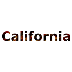 California Colorful Typography Sticker