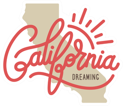 California Dreaming State Sticker
