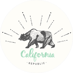 California Republic Vintage Emblem Sticker