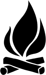 Camp Fire Icon Sticker