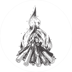 Campfire Illustration Sticker