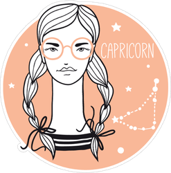Capricorn Girl Sticker
