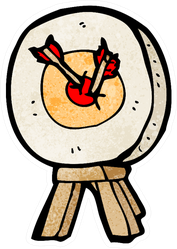 Cartoon Archery Target Cute Sticker