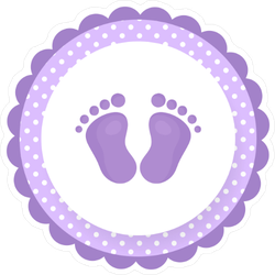 Cartoon Baby Footprints Sticker