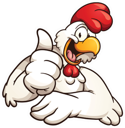 Cartoon Chicken Giving The Thumbs Up Sticker