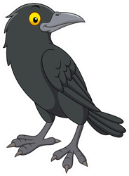 Cartoon Crow Silly Sticker