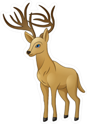 Cartoon Deer Sticker