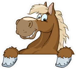 Cartoon Horse Sticker