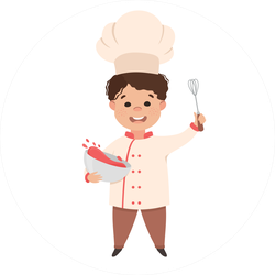 Cartoon Kid Chef Sticker