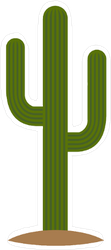 Cartoon Saguaro Cactus Sticker