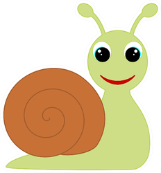 Cartoon Snail Icon Sticker