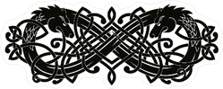 Celtic Intertwined Ribbon Two-headed Dragon Sticker