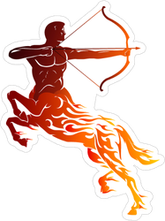 Centaur Flame Tattoo Sticker
