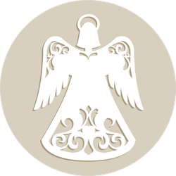 Christmas Carved Angel Sticker