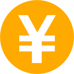 Circle Japanese Yen Sticker