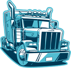 Classic American Blue Truck Sticker