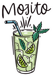 Classic Cocktail Mojito Sticker