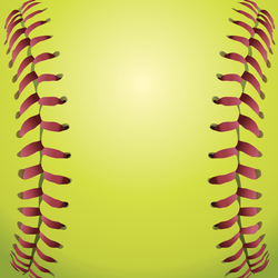 Closeup Of Softball Laces Sticker