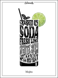 Cocktail Silhouette Mojito Sticker