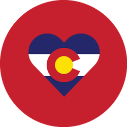 Colorado Heart Shape Love Sticker