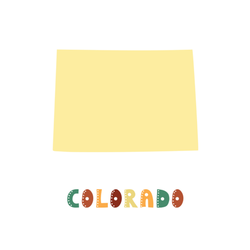 Colorado Map Cute Colorful Sticker
