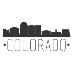 Colorado Springs City Skyline Sticker