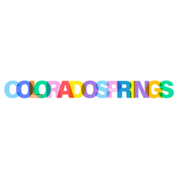 Colorado Springs Rainbow Font Sticker