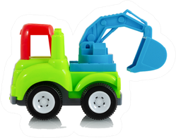 Colorful Digging Tractor Truck Toy Sticker