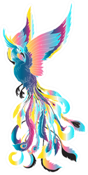 Colorful Fashion Of Phoenix Sticker