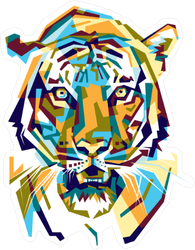 Colorful Tiger Sticker
