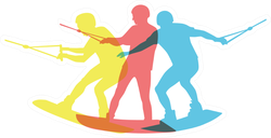 Colorful Wakeboarder Sticker