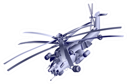 Combat Military Helicopter Sticker