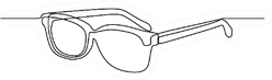 Continuous One Line Drawing Of Eye Glasses Sticker