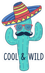 Cool & Wild Cactus Sticker