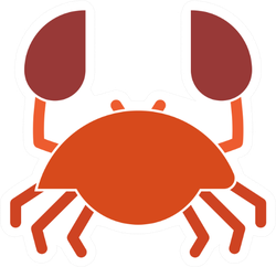 Crab Icon Illustration Sticker