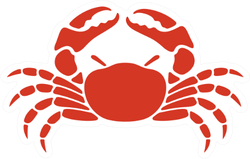 Crab Logo On White Background Sticker