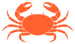 Crab Silhouette Illustration Sticker