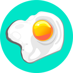 Creative Cartoon Illustration Chicken Egg Fried Sticker