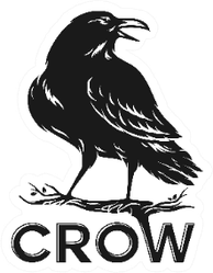 Crow Logo Illustration Vintage Style Sticker