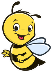 Cute Baby Bee Character Sticker