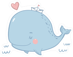 Cute Baby Whale Sticker