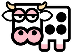 Cute Cartoon Cow With Spots Sticker