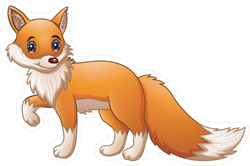 Cute Cartoon Fox Sticker
