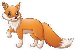 Cute Cartoon Fox Sticker