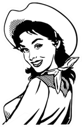 Cute Cowgirl Sticker
