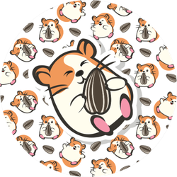 Cute Hamster Pattern Sticker