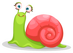 Cute Happy Snail Sticker