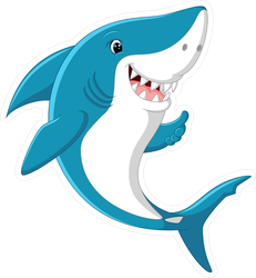 Cute Shark Giving Thumb Up Sticker