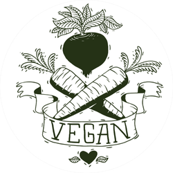 Cute Vegan Beets And Carrots Monochrome Sticker